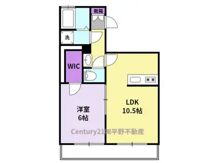 チャームビラⅡ(1LDK/1階)の間取り写真