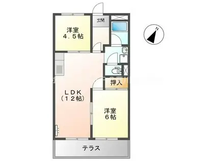 ハイム21(2LDK/1階)の間取り写真