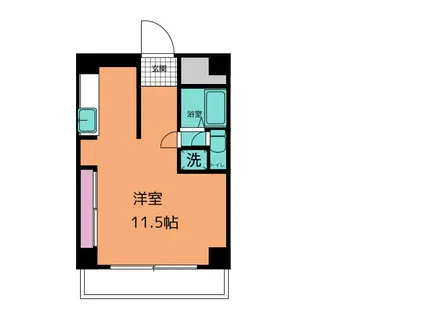 ブルーワンマンション(ワンルーム/5階)の間取り写真