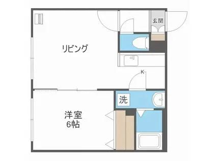 ENCHAN-THE(1LDK/2階)の間取り写真