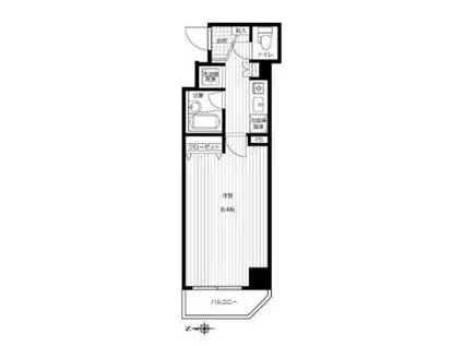 スペーシア飯田橋II(1K/4階)の間取り写真