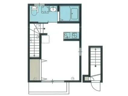 ハーモニックプレイス(ワンルーム/2階)の間取り写真