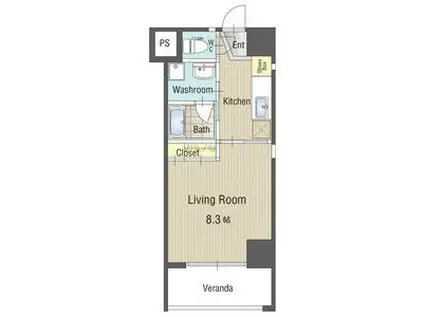 U・TOPIA62(1K/7階)の間取り写真