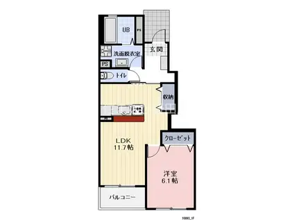 シャルマン ドルフ(1LDK/1階)の間取り写真