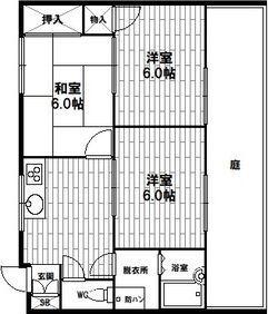 サンライズ大塩(3DK/1階)の間取り写真