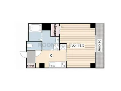 K.BUILD(1K/2階)の間取り写真