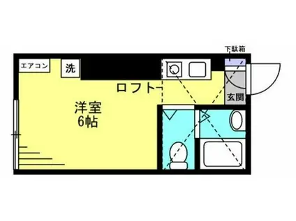 ペアパレス江古田(ワンルーム/2階)の間取り写真