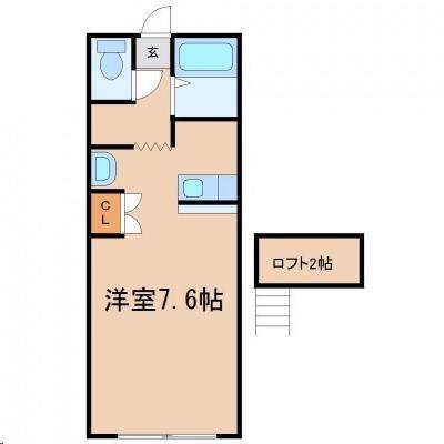 CITY CABIN(ワンルーム/1階)の間取り写真