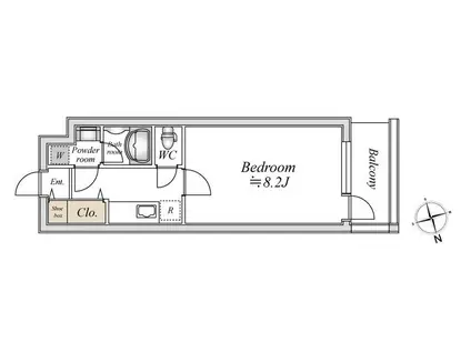 アンビックス・プリア(1K/3階)の間取り写真