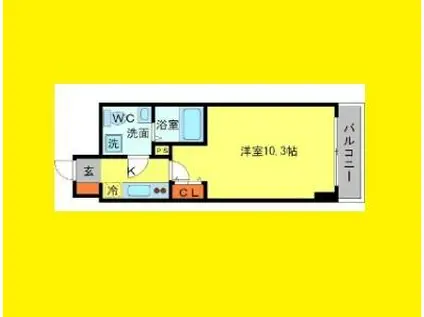 SERENITE新大阪(1K/10階)の間取り写真