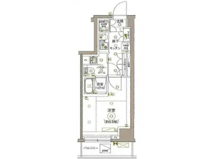 セジョリ川崎(1K/7階)の間取り写真