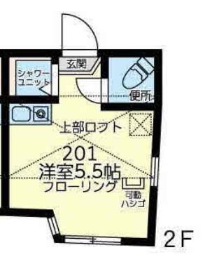 ユナイト星川メリルボーン(ワンルーム/2階)の間取り写真