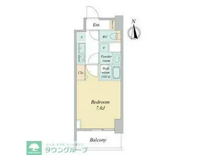 グランドゥール名駅西(1K/9階)の間取り写真