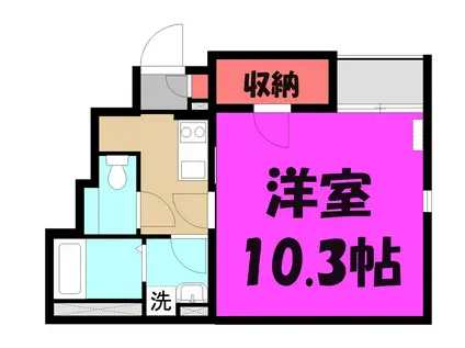 ウエストゴールド3(1K/1階)の間取り写真