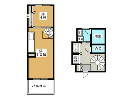 レヴァンテ(1LDK/2階)の間取り写真