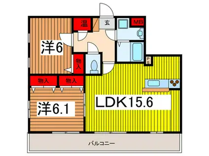 アークシティBコート(2LDK/1階)の間取り写真