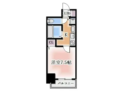 プレサンス泉アーバンゲート(1K/5階)の間取り写真