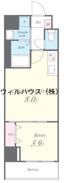 グランパシフィック堺東INNOVATION(1LDK/10階)の間取り写真