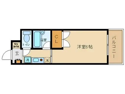 コートハウス(1K/3階)の間取り写真