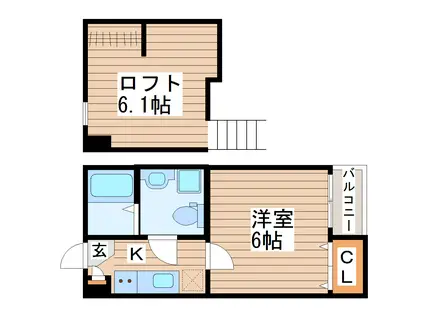 KOMANEKA(1K/1階)の間取り写真