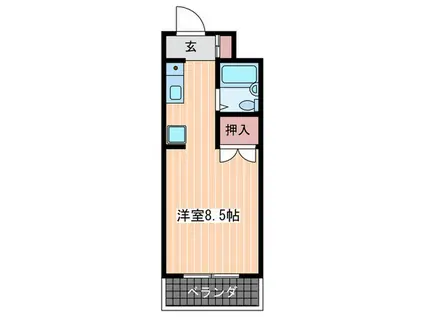 アピア大手町(ワンルーム/3階)の間取り写真