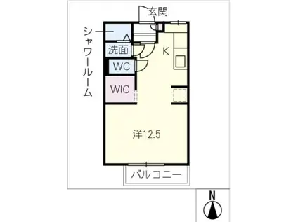ハリープラザ三陽K棟(ワンルーム/2階)の間取り写真