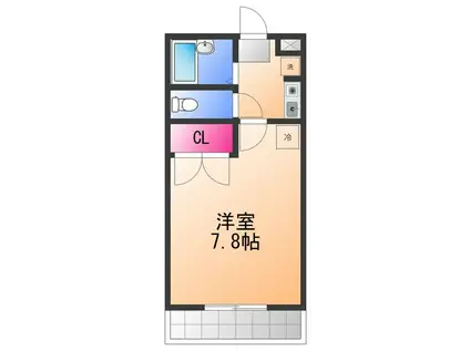 陽だまり高松(1K/2階)の間取り写真