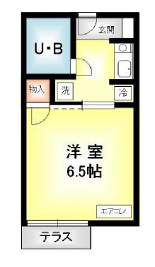 エクセルセジュール(1K/1階)の間取り写真