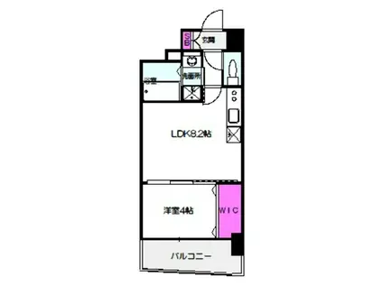 セレニテ京橋クレア(1LDK/8階)の間取り写真