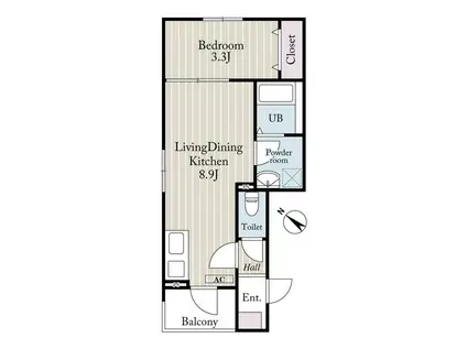 リブレメゾン西明石南町I(1LDK/3階)の間取り写真