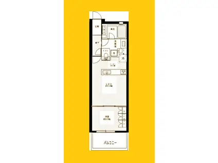 クオス鴨居白山レジデンス(1LDK/2階)の間取り写真