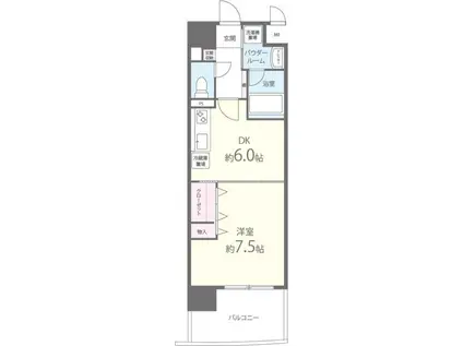 ART PENSION 高井田(1DK/7階)の間取り写真