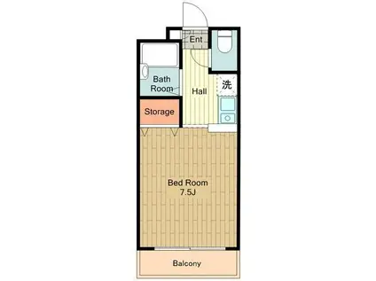 フラット大南2号館(1K/2階)の間取り写真