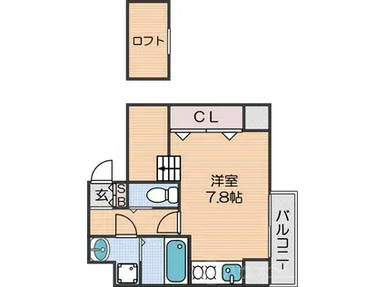 CHOCOLATE HILLS(ワンルーム/5階)の間取り写真