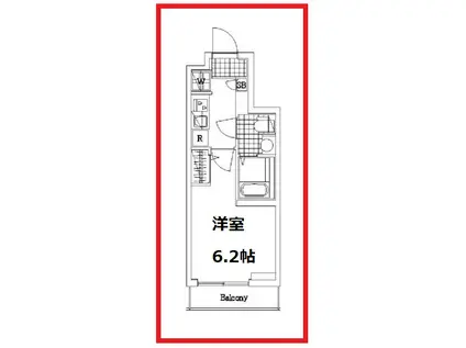 クレヴィスタ北千住(1K/3階)の間取り写真