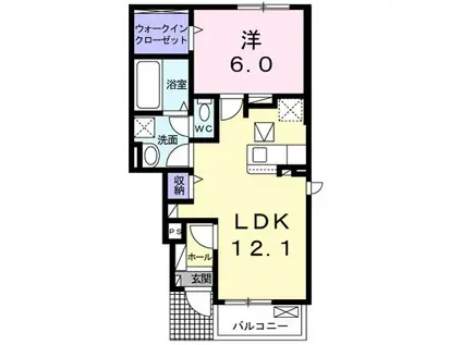 セント.アニーズ(1LDK/1階)の間取り写真