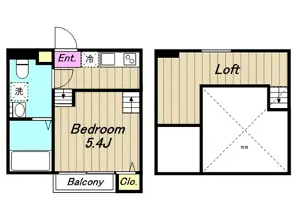 古淵メルカード(1K/1階)の間取り写真