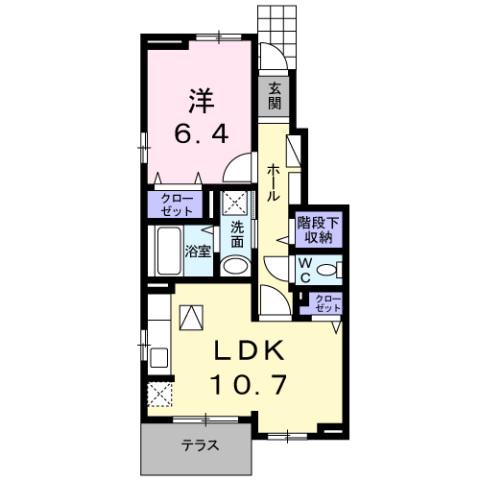 サンリット・セレノ II(1LDK/1階)の間取り写真