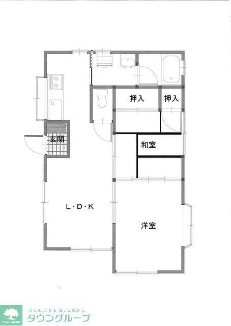 メゾンサンライトIII(2LDK/1階)の間取り写真