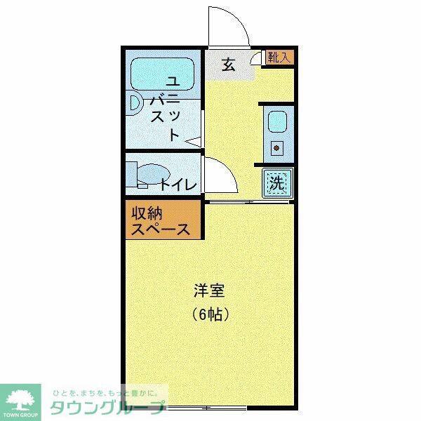リブレス蕨(1K/1階)の間取り写真