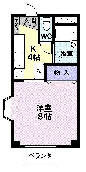 ＪＲ奥羽本線 天童南駅 徒歩11分 2階建 築29年(1K/1階)の間取り写真