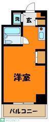 コスモハイム元住吉(ワンルーム/4階)の間取り写真