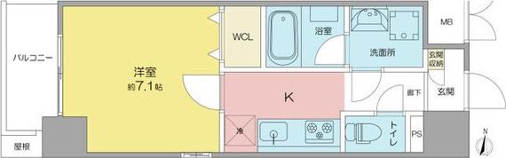 ロイヤルアンコール(1K/5階)の間取り写真