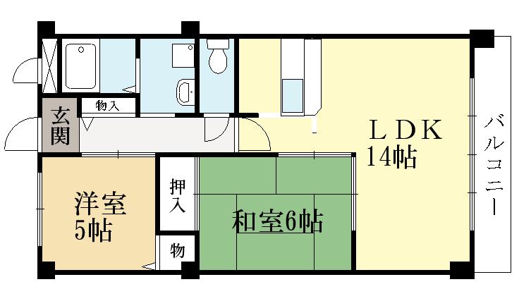 ガレット椋(2LDK/3階)の間取り写真