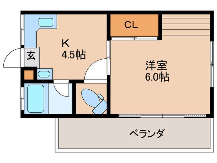 第3さつきコーポ(1K/3階)の間取り写真