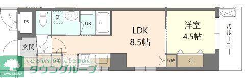 GRAND-MERE横浜大口(1LDK/7階)の間取り写真