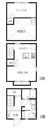 ベルビュー草加(ワンルーム/1階)の間取り写真