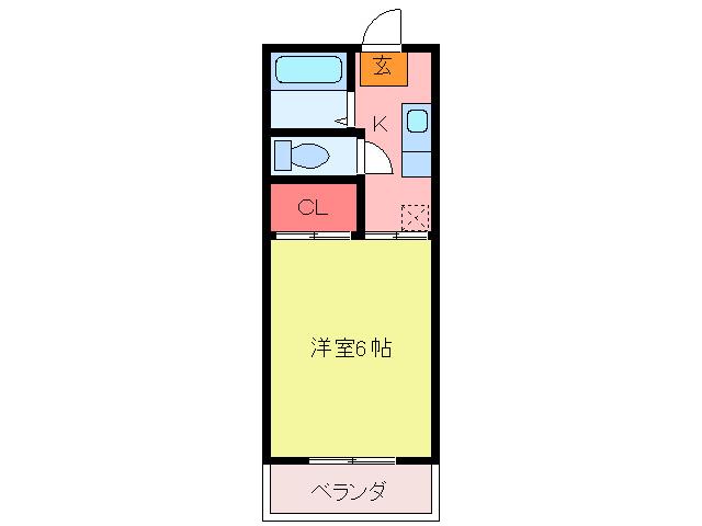 アゼリアマンション(1K/1階)の間取り写真