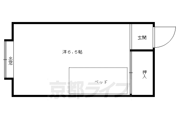 歓山荘(ワンルーム/1階)の間取り写真
