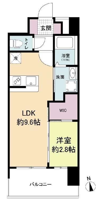 セレニテ難波グランデシュッド(1LDK/13階)の間取り写真